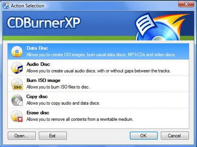 CDBurnerXP - Chương trình ghi đĩa nhỏ gọn, nhưng mạnh mẽ