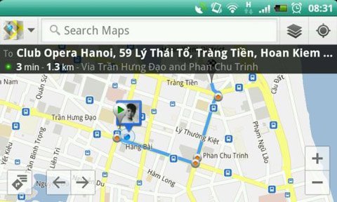 Tính năng dẫn đường của Google Map đã hoạt động lại