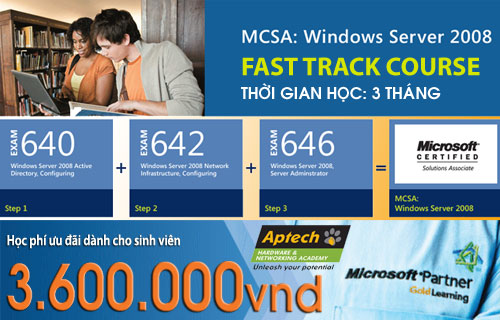 Khóa học cấp tốc hè 2013: MCSA - Windows Server 2008 Fast Track