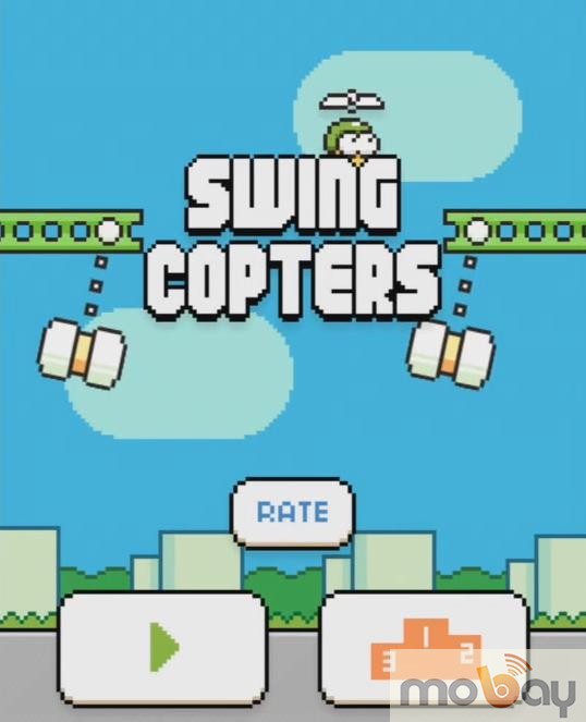 Swing Copters khiến người chơi “phát điên” hơn cả Flappy Bird