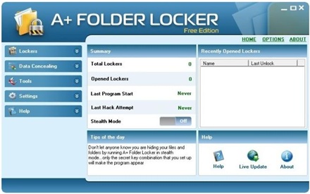 A+ Folder Locker: Công cụ mã hóa giúp bảo mật dữ liệu