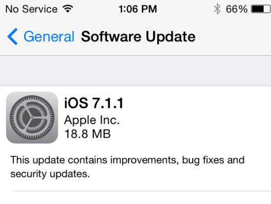 Cách cài đặt iOS 7.1.1 cho iPhone, iPad và iPod Touch