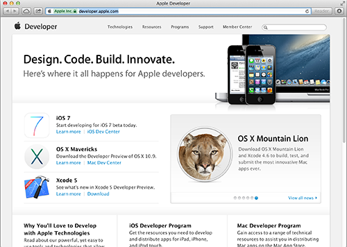 Trang web dành cho lập trình viên của Apple đã bắt đầu hoạt động trở lại