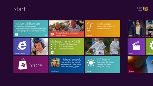 Microsoft trình làng giao diện mẫu của Windows 8