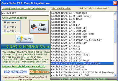 Crack Finder: Tìm key “an toàn”